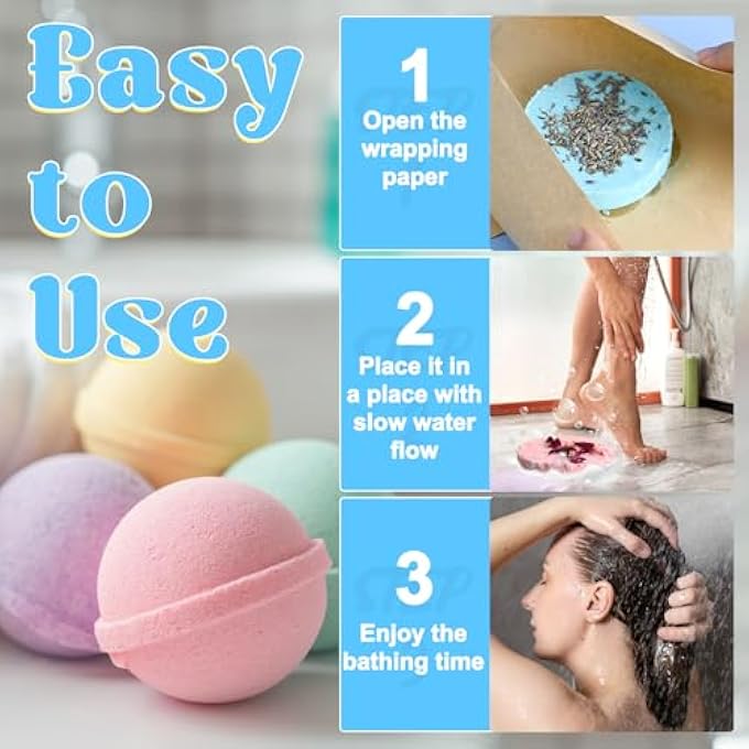 JUYRLE Bath Bomb Making Kit- 49Pcs DIY Bath Bomb Kit for Aldult, Make Your Own Shower Bombs, Spa Craft Kits with Bath Bomb Press, Molds, Bath & Bathing Making Supplies Gifts for Mom Women - Image 5